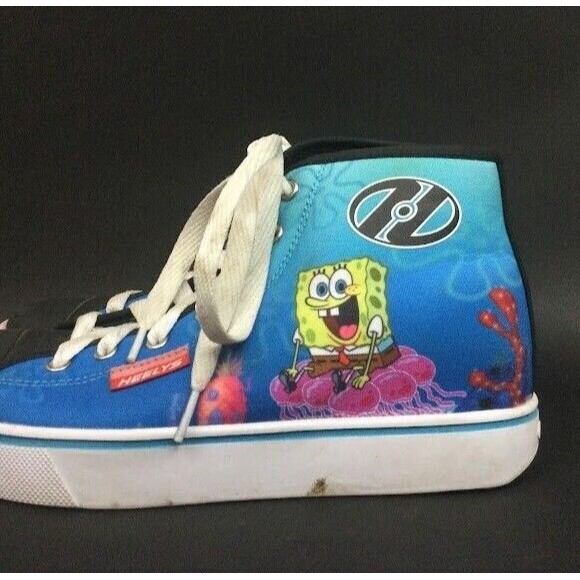 Heelys-Youth Sz 6-Hustle Spongebob-HES10362 -No Wheels-Blue Ocean TV Nickelodeon - Picture 5 of 12